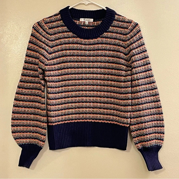 MADEWELL Striped Tensley Pullover Sweater in Cotton Merino Yarn - Picture 4 of 8